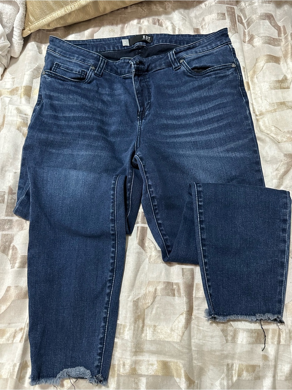 Kut from the Kloth Dark Indigo Cropped Skinny Jeans